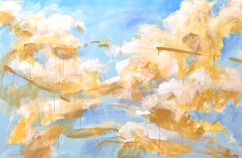 Topaz Glow - XXL van Angie Brooksby-Arcangioli, Schilderij te koop op Singulart