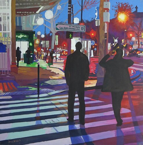 RER B Port Royal di Angie Brooksby-Arcangioli, Pittura in vendita su Singulart