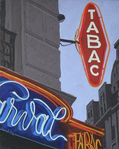 Tabac Le Narval di Angie Brooksby-Arcangioli, Pittura in vendita su Singulart