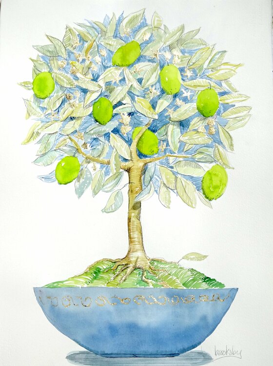 Gilded Bonsai Lime Tree Angie Brooksby-Arcangioli