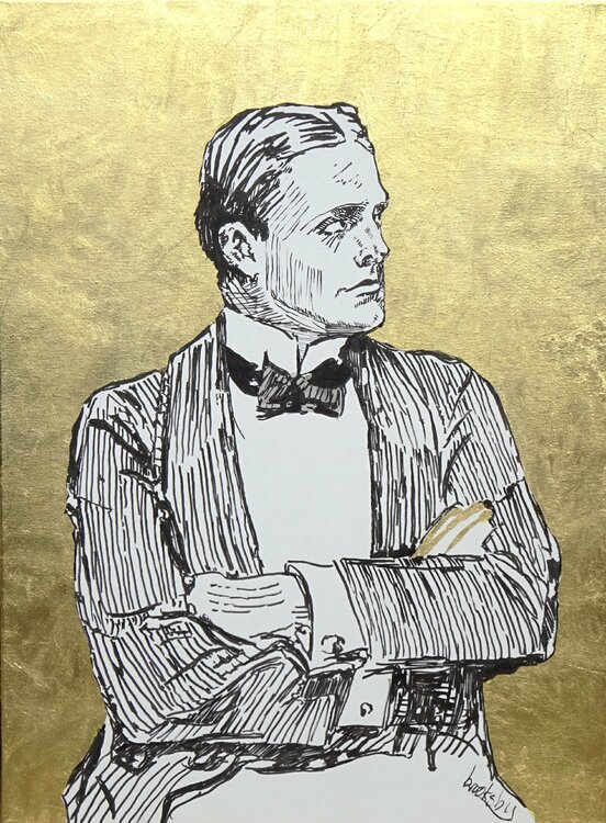 Gilded Portrait of Gibson Angie Brooksby-Arcangioli