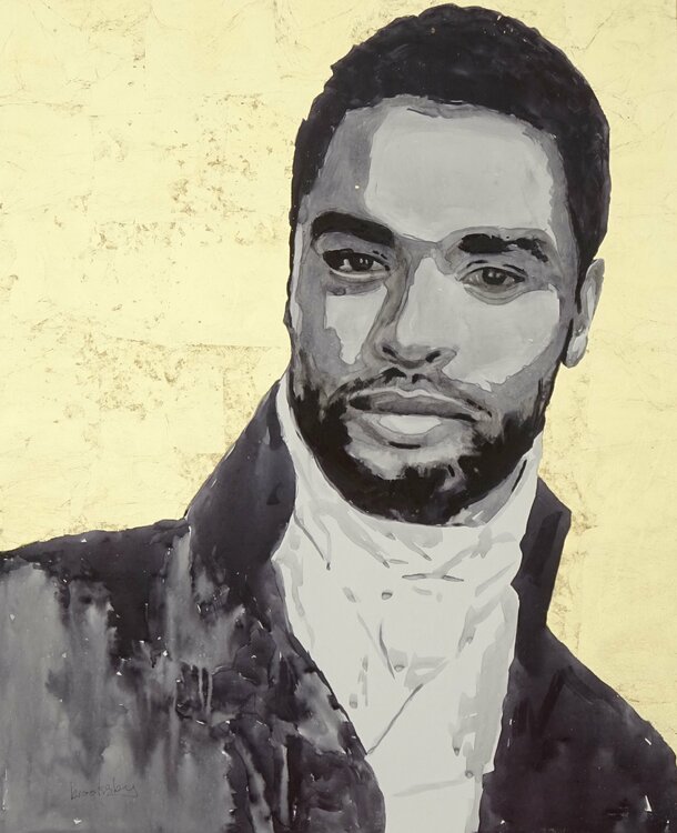 Gilded Portrait  of Duke of Hastings Angie Brooksby-Arcangioli