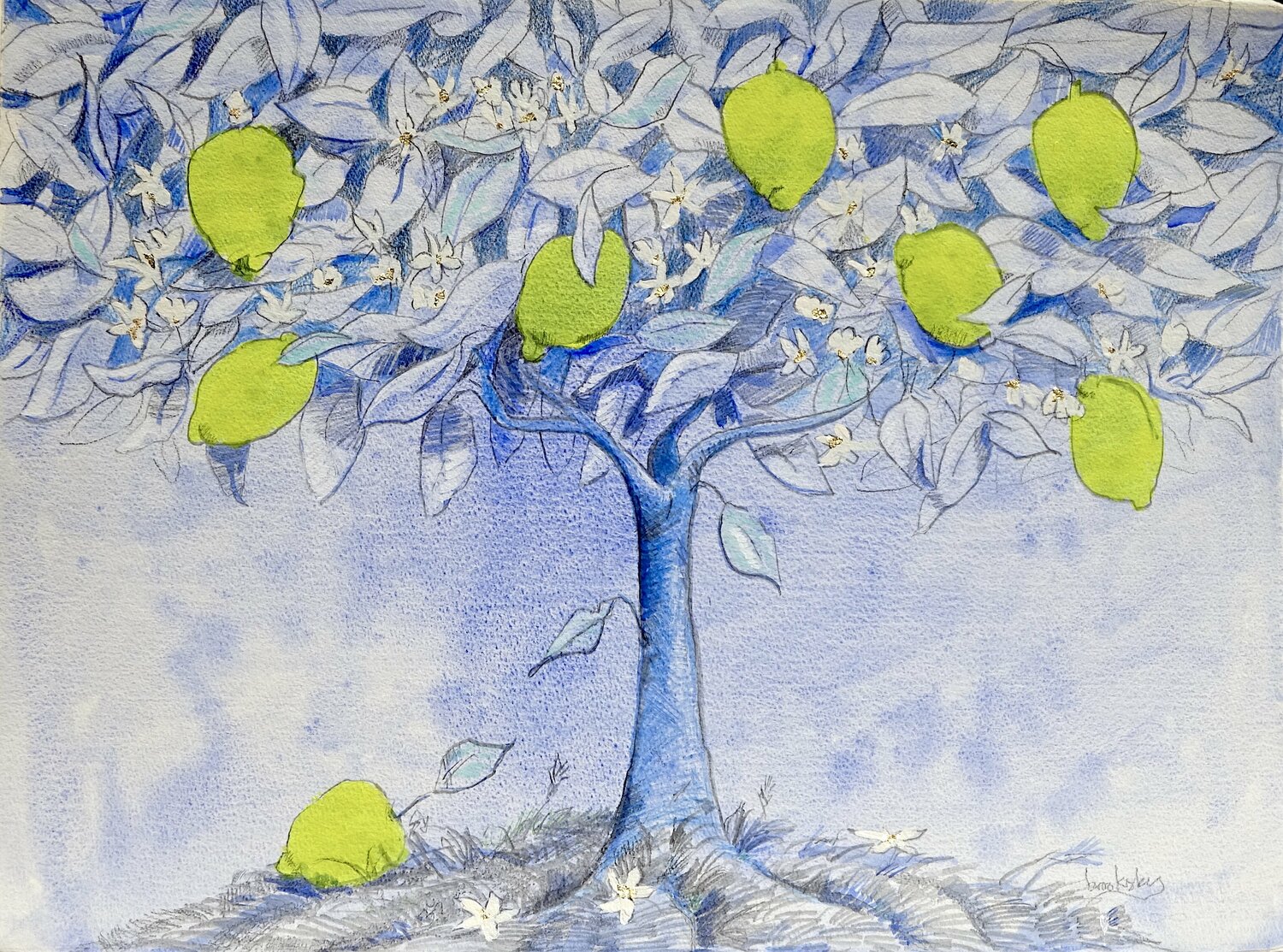 Gilded Moonlight Lemon Tree Angie Brooksby-Arcangioli