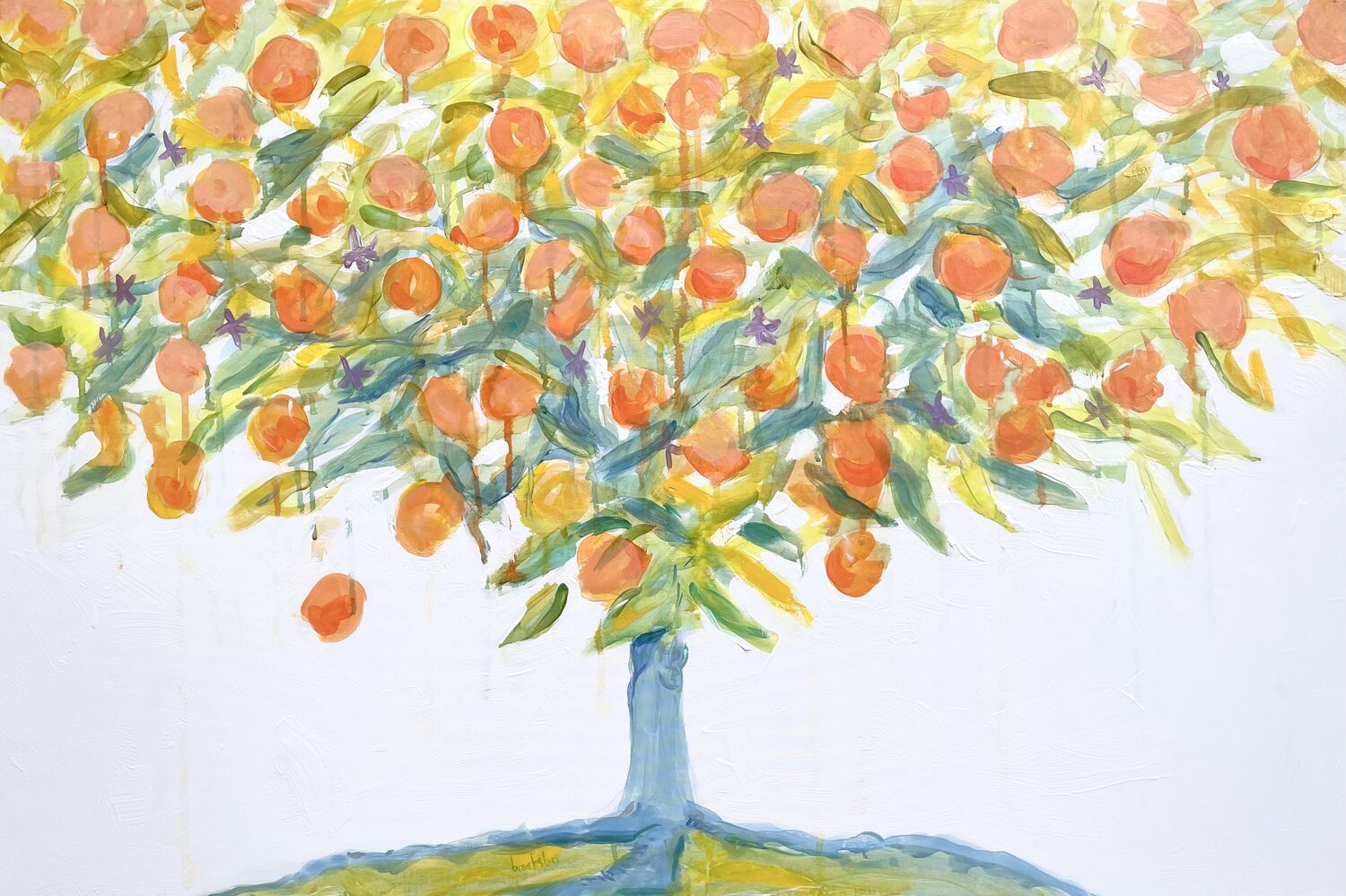 Clementine Tree of Life Angie Brooksby-Arcangioli Originalgemälde zu verkaufen