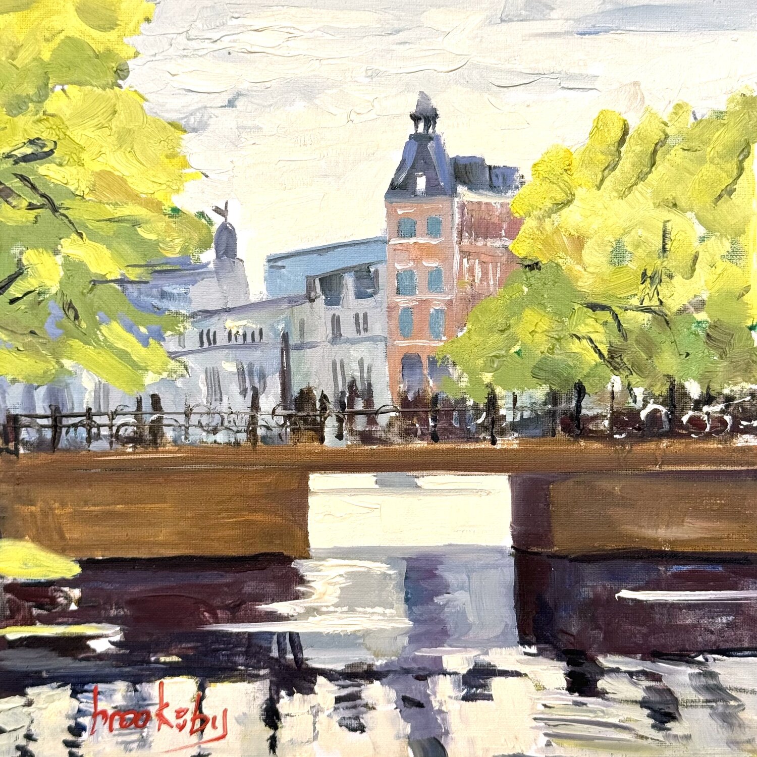Amsterdam - Hour of Peace Angie Brooksby-Arcangioli Originalgemälde zu verkaufen