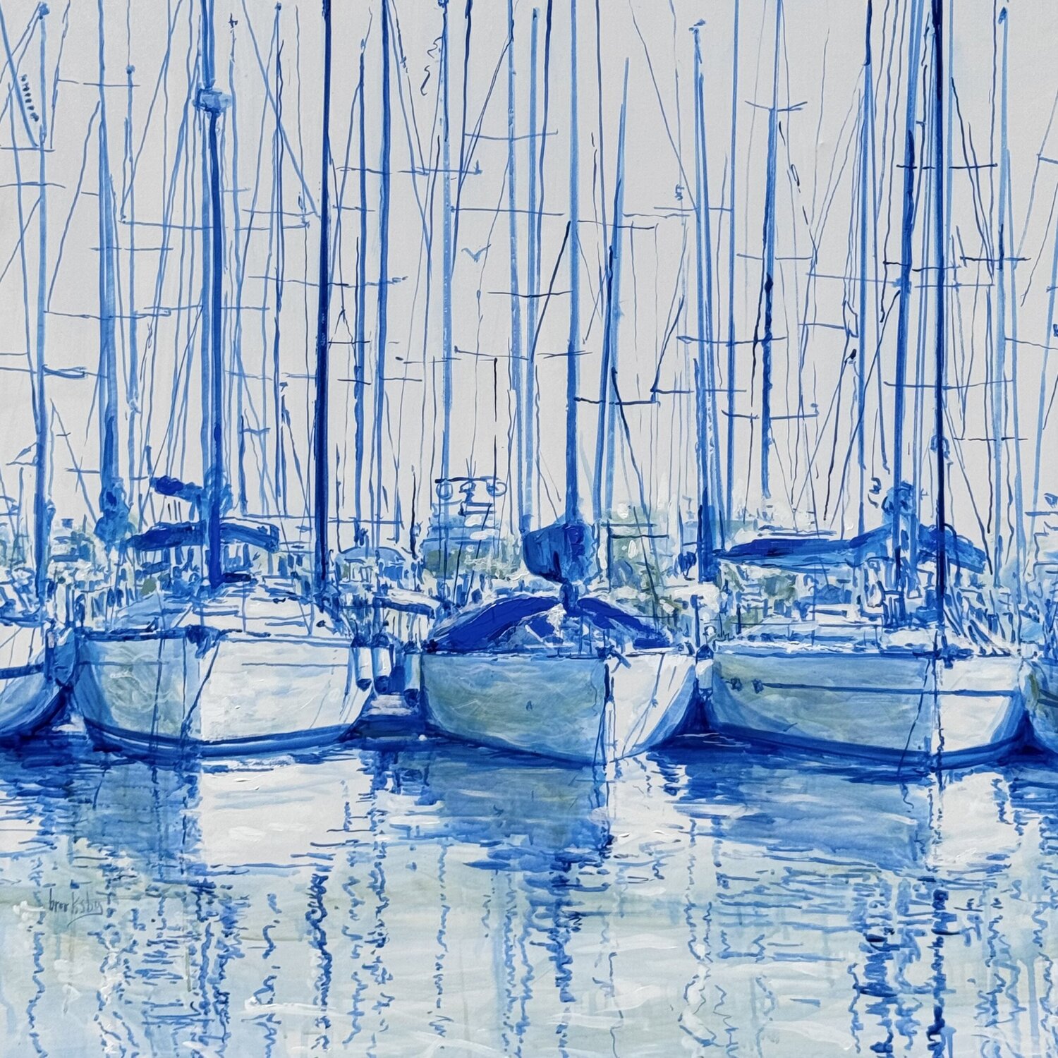 Porto Cervo Morning Angie Brooksby-Arcangioli Origineel schilderij te koop