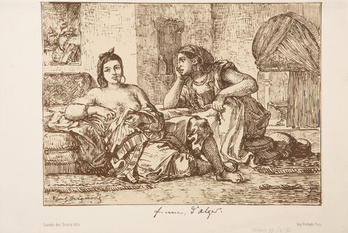 Women of Algiers (color) by Eugène Delacroix, Print for Sale on Singulart