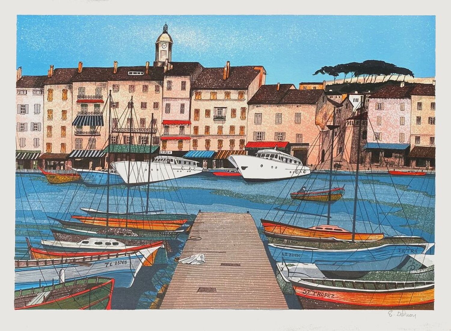 Le port de Saint Tropez Eugène Delacroix Impresión en venta