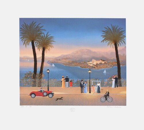 Les quatre saisons - Eté à Monte-Carlo di Fabienne Delacroix, Stampa in vendita su Singulart