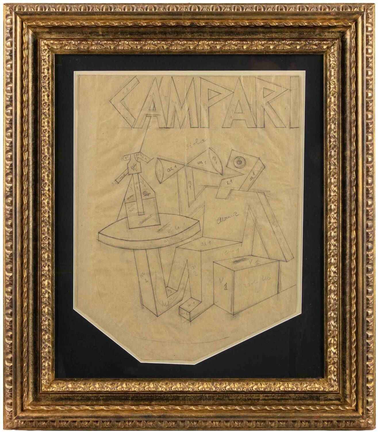 Campari, the Bitter Seller Fortunato Depero Werk op papier te koop