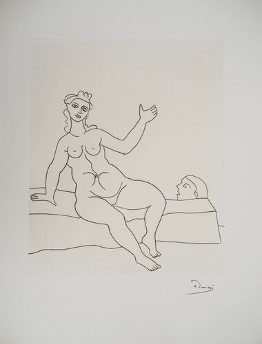 Grand nu et amant caché par André Derain, Édition en vente sur Singulart