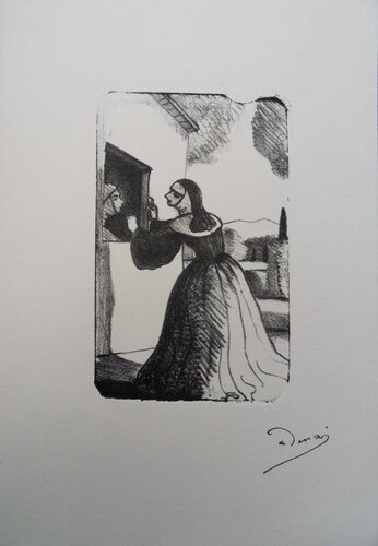 Sœurs à l’entrée du monastère, Lithographie originale signée de André Derain, Impresión a la venta en Singulart