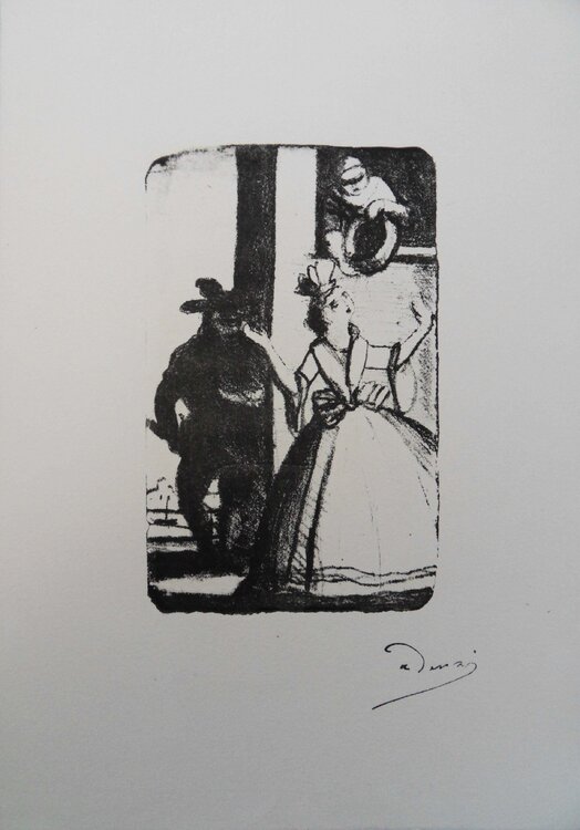 Comédie, la femme arrosée, Lithographie originale signée André Derain