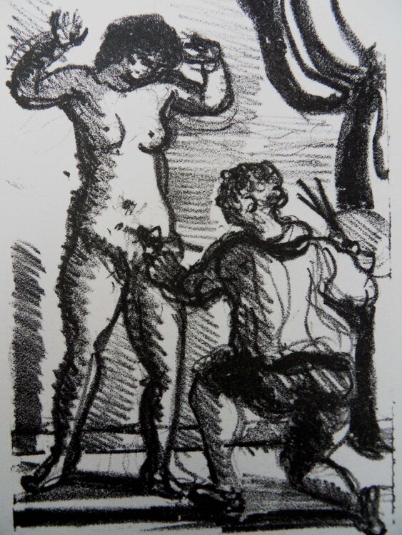 Artiste peignant sur son modèle André Derain