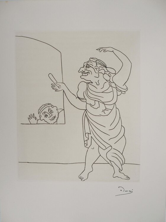 Acteur sur scène et visiteur André Derain