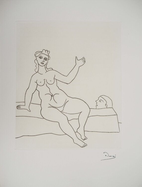 Grand nu et amant caché André Derain