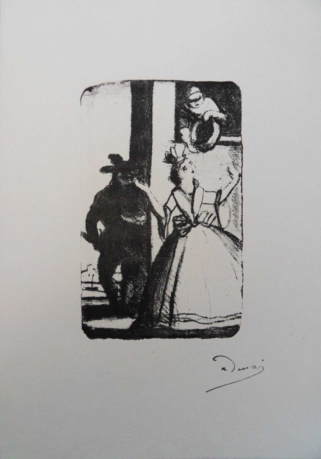 Comédie, la femme arrosée, Lithographie originale signée André Derain Afdruk te koop