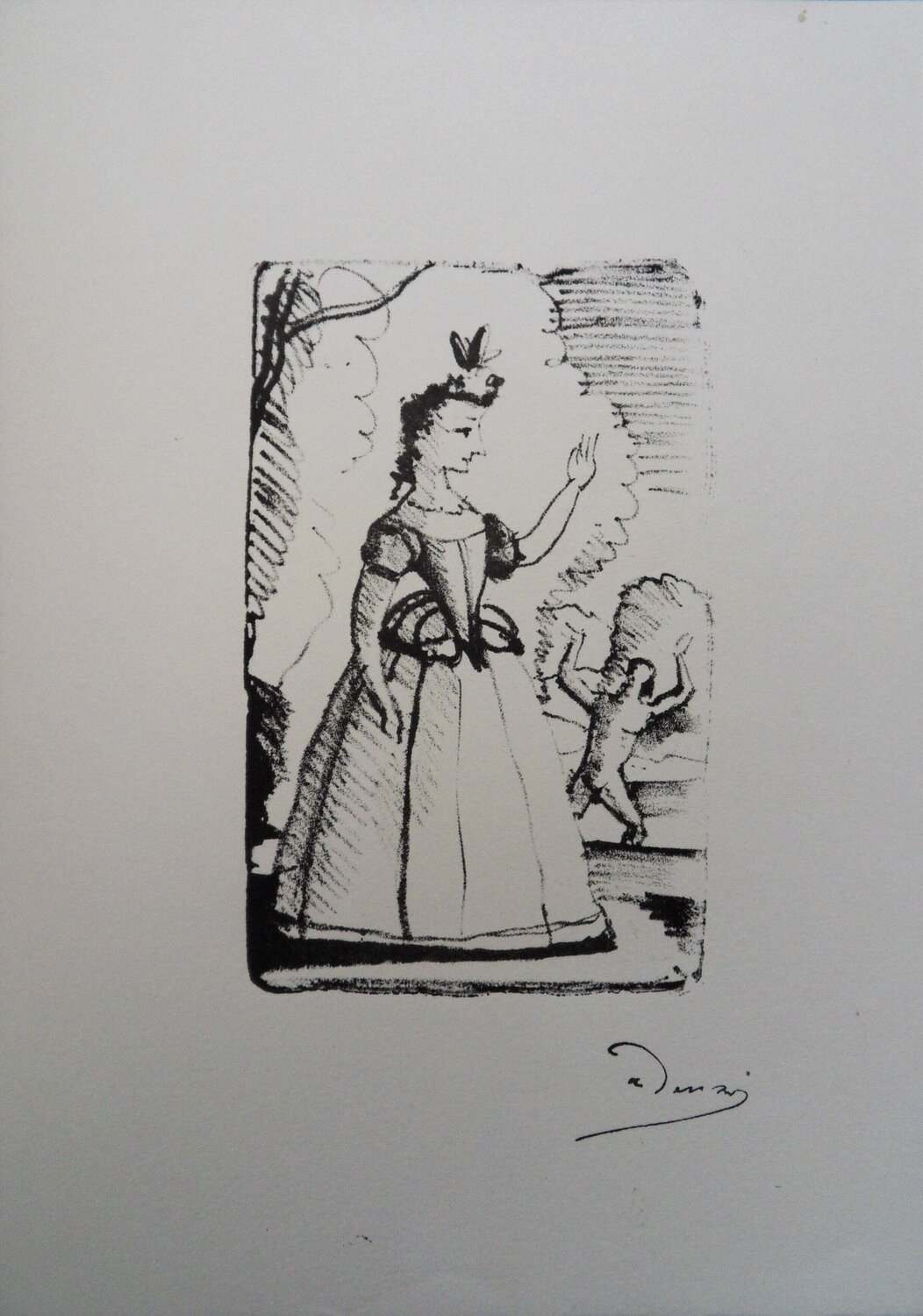 Départ, un dernier au revoir, Lithographie originale signée André Derain Édition à vendre