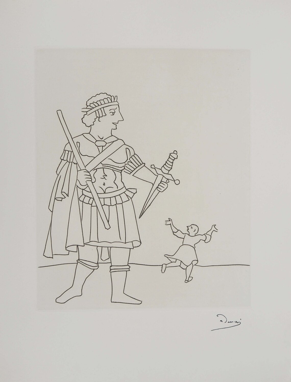 Guerrier avec un poignard André Derain Stampa in vendita