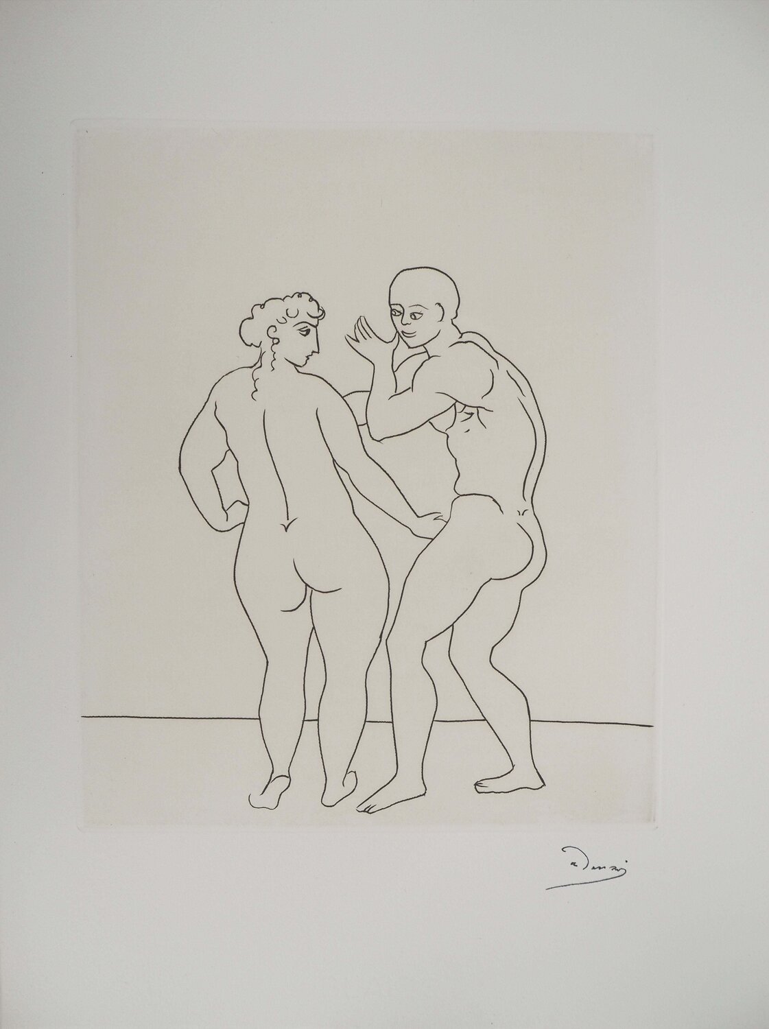 Jeune couple se découvrant André Derain Druck zu verkaufen