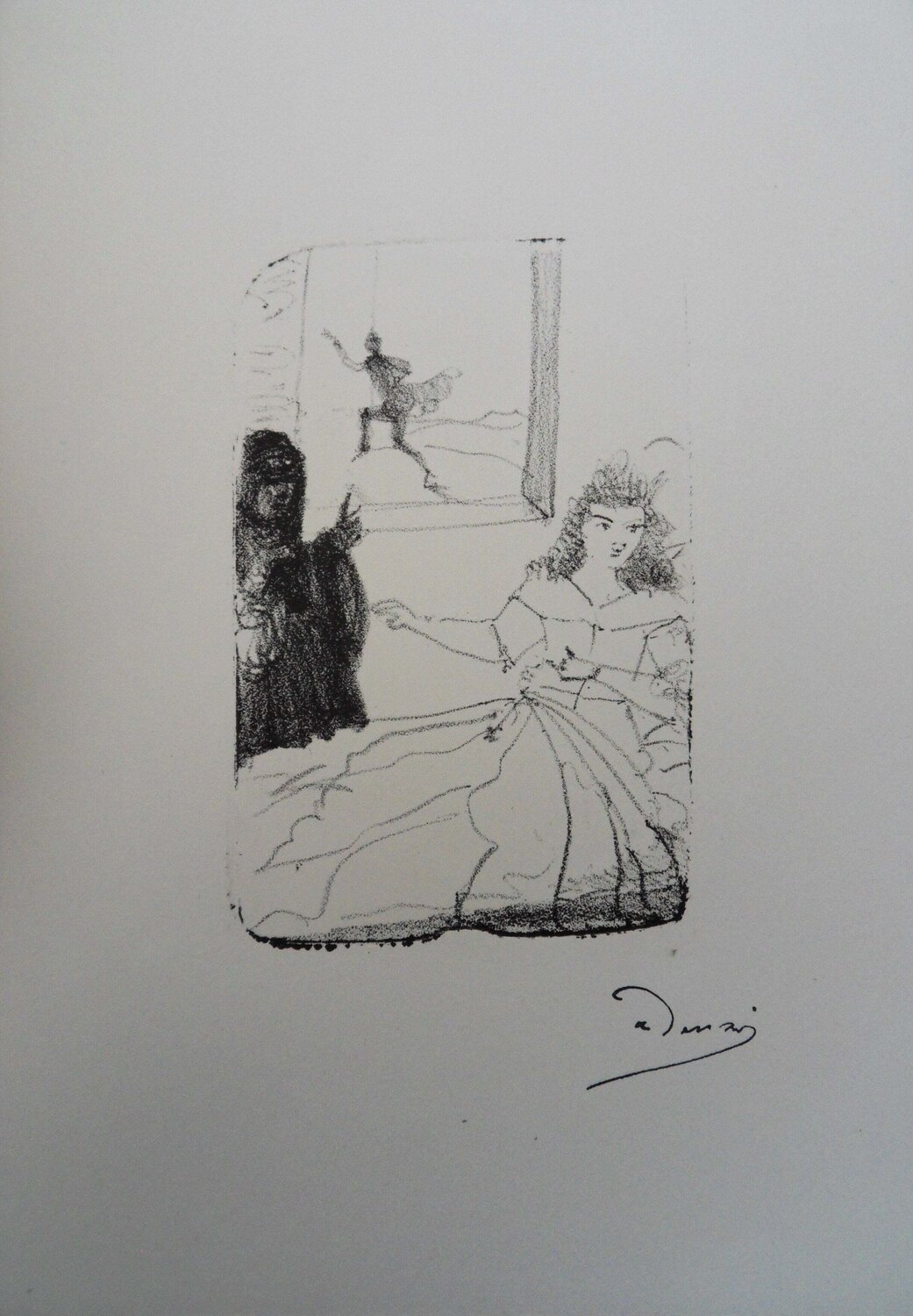La fuite, l’amant surpris, Lithographie originale signée André Derain Stampa in vendita