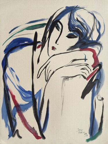 Femme sur une chaise by Tamas Dezso, Painting for Sale on Singulart