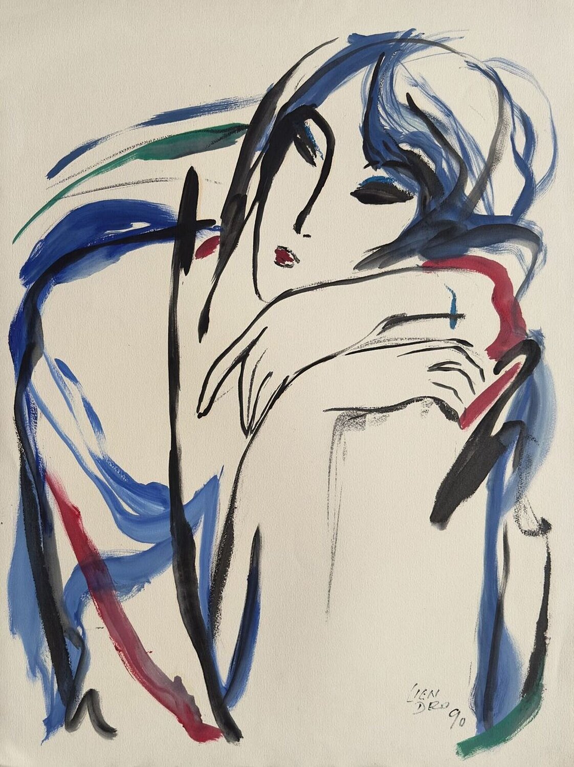 Femme sur une chaise Tamas Dezso Origineel schilderij te koop