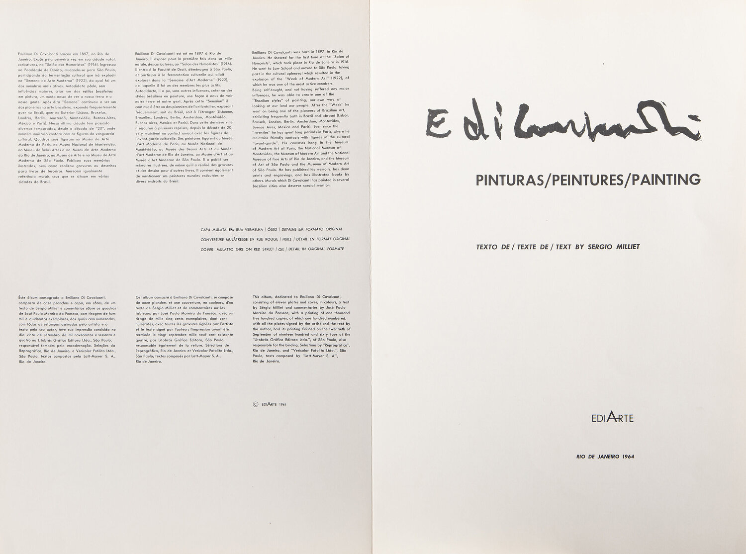 Pinturas Portfolio Emiliano Di Cavalcanti Druck zu verkaufen