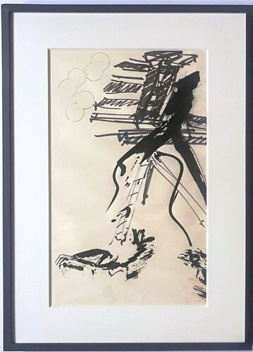 Mark di Suvero - Yayoi's Guitar, Eindhoven-Venice, Richard Bellamy (signed twice) by Mark di Suvero, 종이 for Sale on Singulart