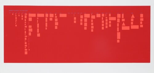 Barnett Newman: The Paintings (Red) by David Diao, Print for Sale on Singulart