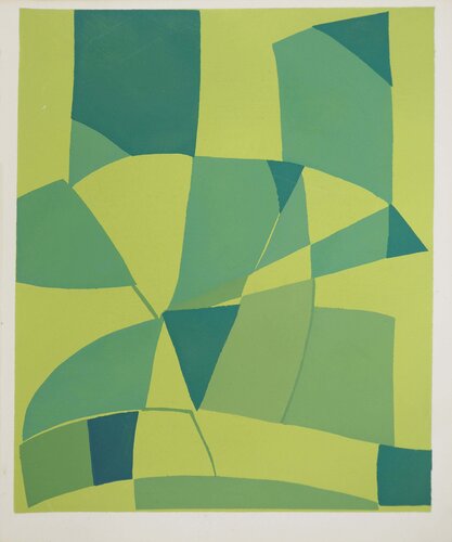 Brésil, Variations sur le vert, Lithographie et pochoir by Cícero Dias, 版画 for Sale on Singulart