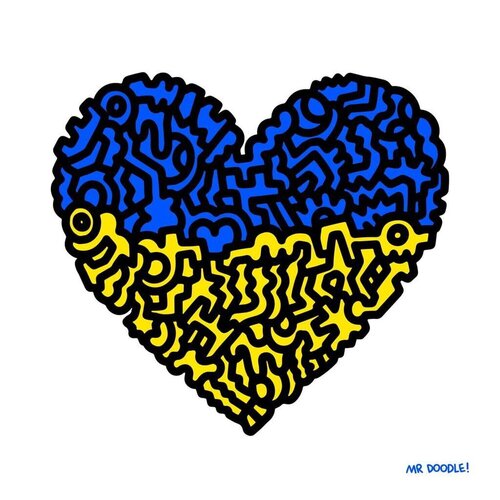 Doodle for Ukraine by Mr Doodle, Print for Sale on Singulart