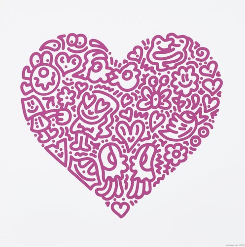 Mr Doodle Pop Heart - Jellyfish Passion (Pink) by Mr Doodle, 版画 for Sale on Singulart