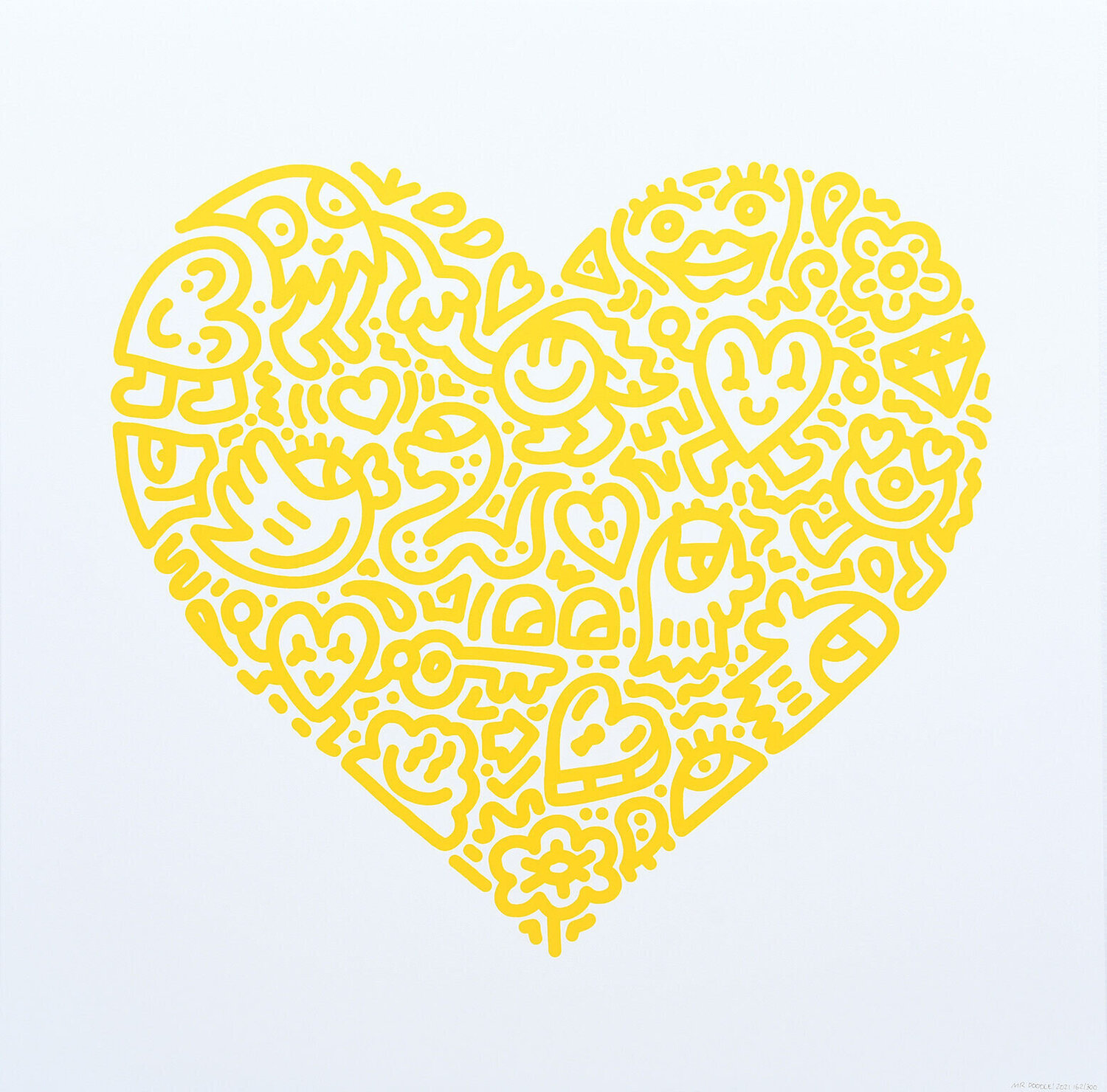 Mr.Doodle 版画 POP HEART-UNLOCKED HEART Pop Heart - Unlocked Heart. by Mr Doodle (2021) : Print