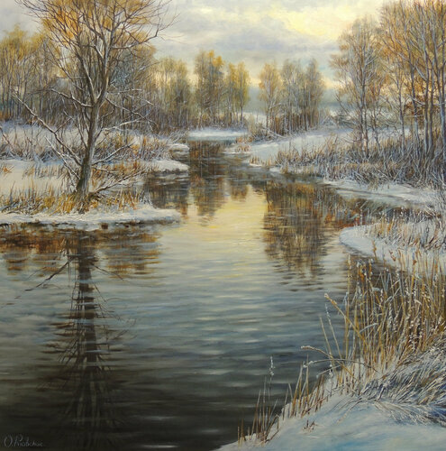 Frozen Landscape van Oleg Riabchuk, Schilderij te koop op Singulart