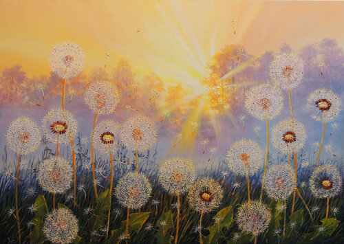 By the Light of a Setting Sun van Oleg Riabchuk, Schilderij te koop op Singulart