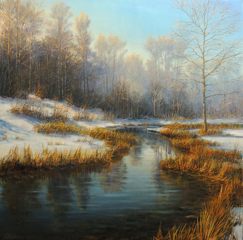 Winter Always Turns to Spring van Oleg Riabchuk, Schilderij te koop op Singulart