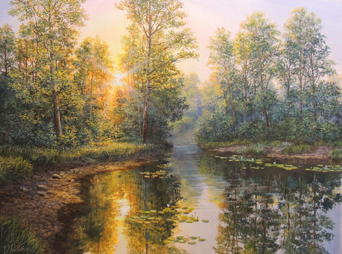 The Magic of Silence van Oleg Riabchuk, Schilderij te koop op Singulart