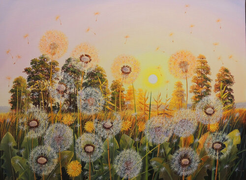 Farewell kiss for the night van Oleg Riabchuk, Schilderij te koop op Singulart