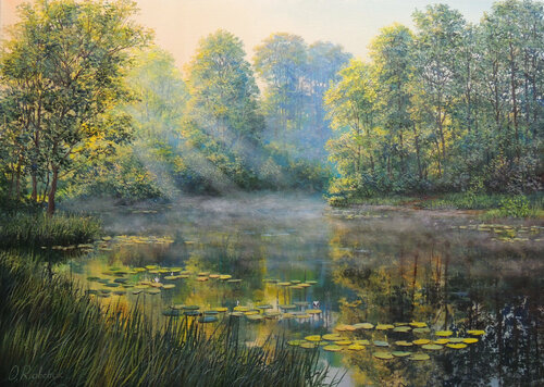 The Kisses of the Sun van Oleg Riabchuk, Schilderij te koop op Singulart