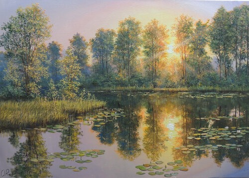 Charming Evening van Oleg Riabchuk, Schilderij te koop op Singulart
