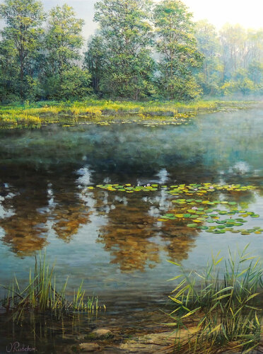 Tale of a Lake van Oleg Riabchuk, Schilderij te koop op Singulart