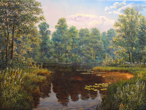 Hidden in the Wood van Oleg Riabchuk, Schilderij te koop op Singulart