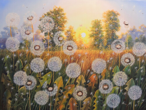 Flight to the Sun van Oleg Riabchuk, Schilderij te koop op Singulart