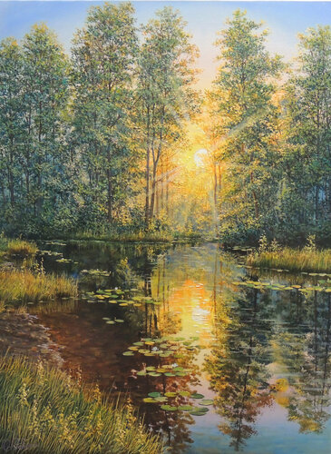 As the Sun goes down van Oleg Riabchuk, Schilderij te koop op Singulart