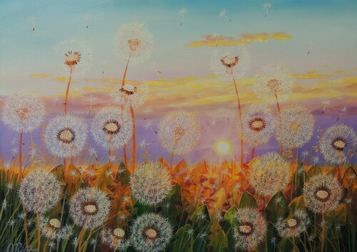 The Sun Is Hiding di Oleg Riabchuk, Pittura in vendita su Singulart