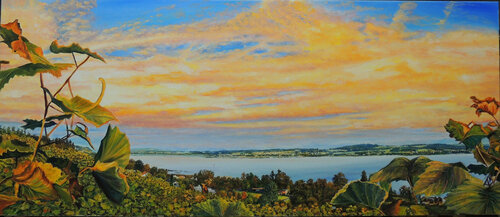 Murten Lake van Oleg Riabchuk, Schilderij te koop op Singulart