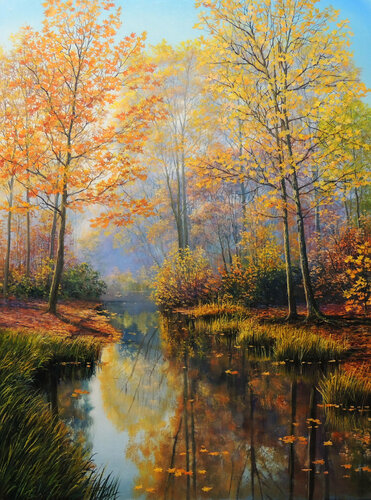 Late Autumn van Oleg Riabchuk, Schilderij te koop op Singulart