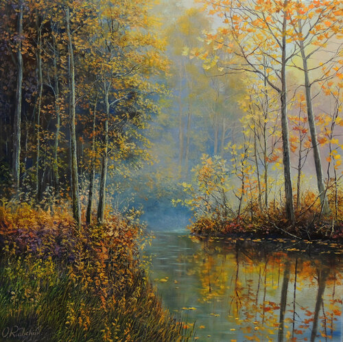 Autumn Forest van Oleg Riabchuk, Schilderij te koop op Singulart