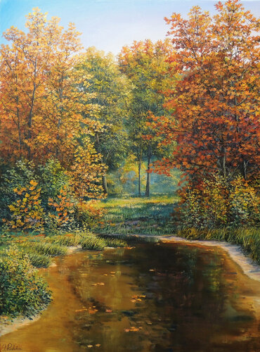 Warm of Indian Summer van Oleg Riabchuk, Schilderij te koop op Singulart